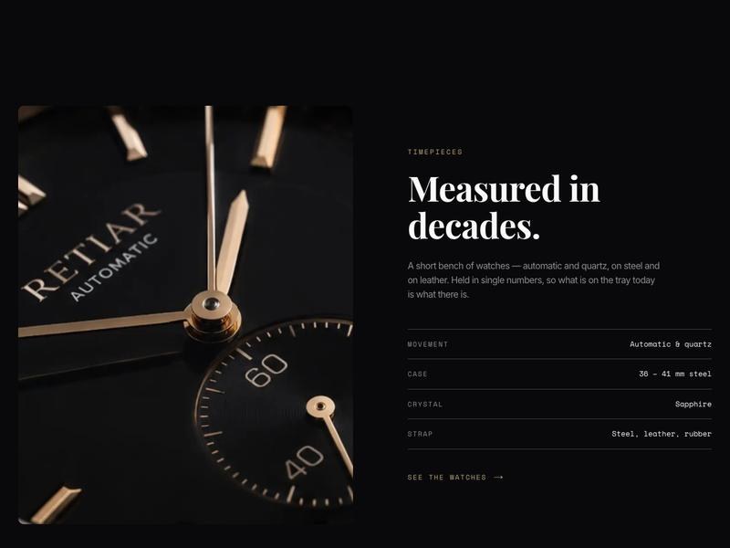 A room for the watches